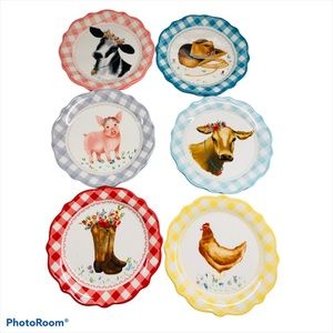 Set of 6 farmhouse dessert plates